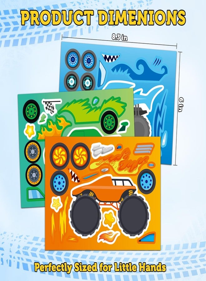 Ozepao 32 Sheets Monster Trucks Stickers for Kids, Ideal for Monster Truck Party Favors, Birthday Decorations, and Creative DIY Crafts - Image 5